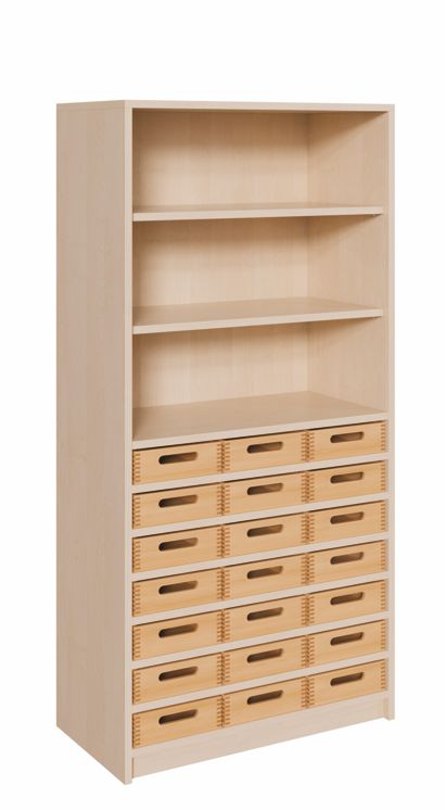 K Kombinationsschrank 160 x 78 cm, 21 flache Kästen/Regal